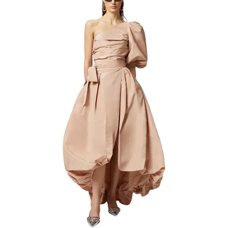 PINKO Bow Detailed Wide Taffeta Skirt-2