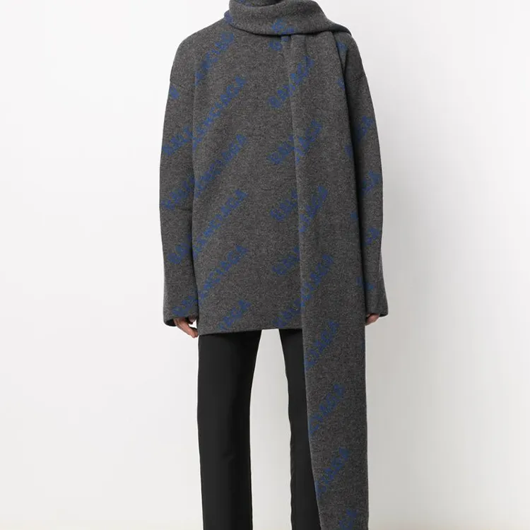 Balenciaga Allover Logo Scarf-2