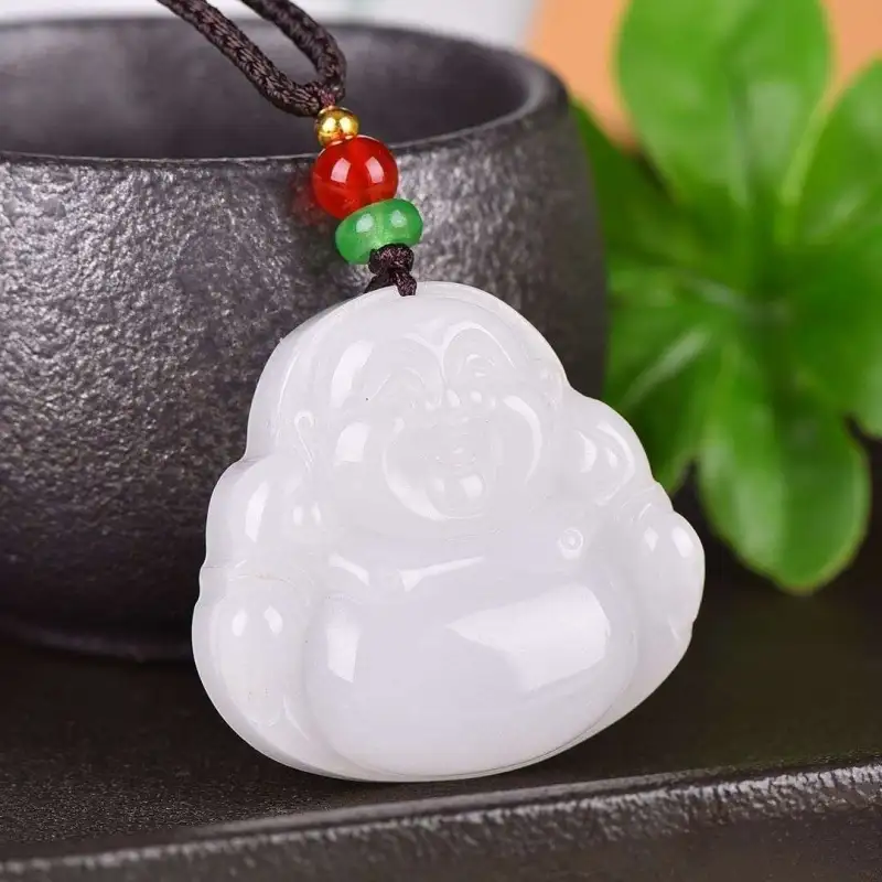Gifts Golden Silk Jade Necklaces Unisex-3