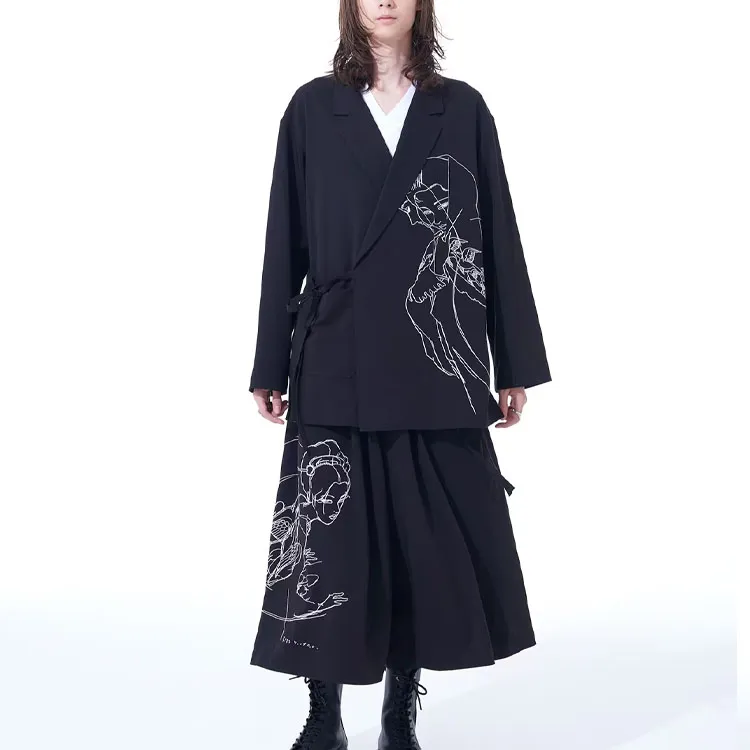 Yohji Yamamoto Casual Pants Unisex Black-2