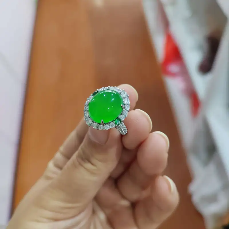 Gifts Chalcedony Jade Rings Unisex-10