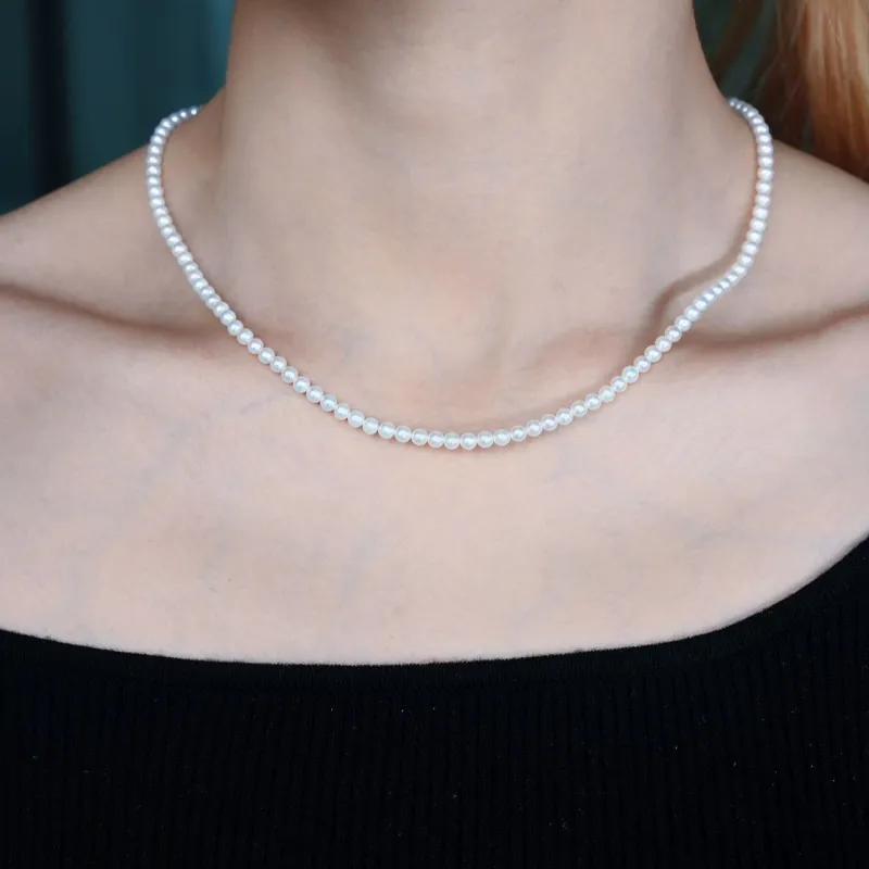 ANGEPERLE Freshwater Pearl Necklaces Women's-4