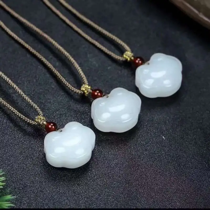 Gifts Golden Silk Jade Necklaces Unisex-6