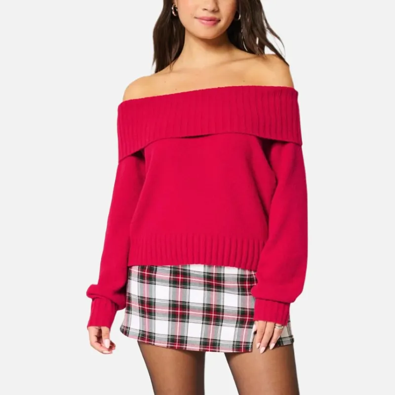 Hollister Sweaters Women's Red-1