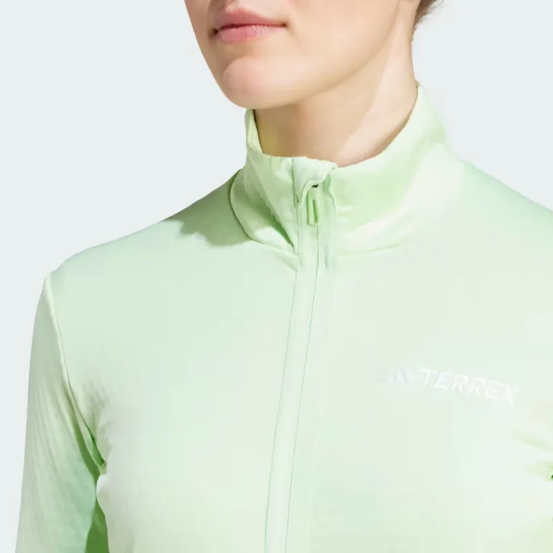 Adidas Terrex Multi Light Fleece Full-Zip Jacket Jackets Coats Women's Half Green-4