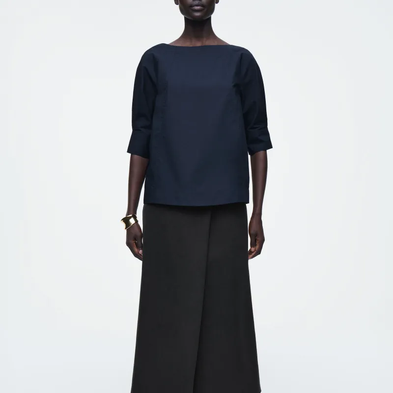 COS Shirts Women's Navy Blue-2