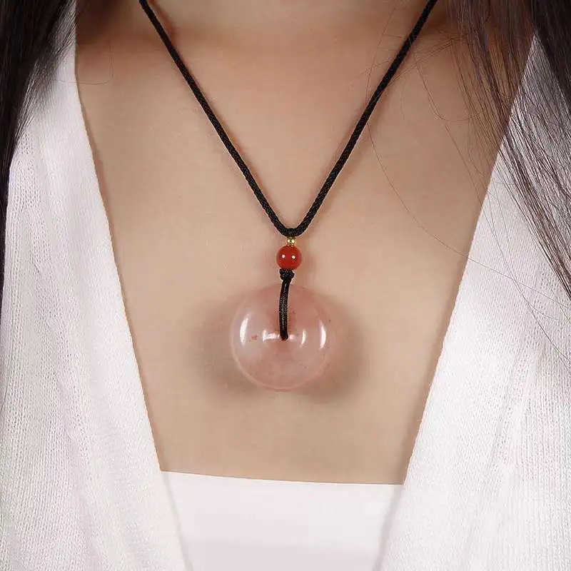 Gifts Golden Silk Jade Necklaces Unisex-8