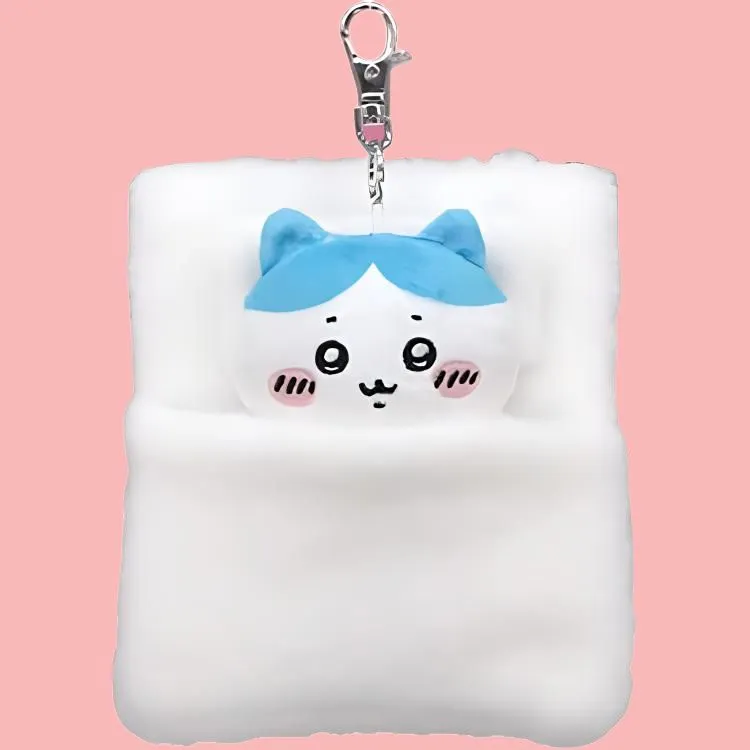 Chiikawa Hachiware Quilt Roll Storage Box Dolls Plush Pendant 14cm Height-3