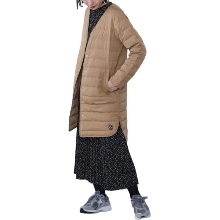 Beams HEART Down Jacket Women's Light Brown-3