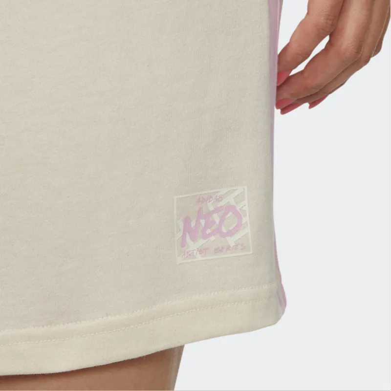 Adidas Neo Short Sleeved Dresses Women's Beige-5