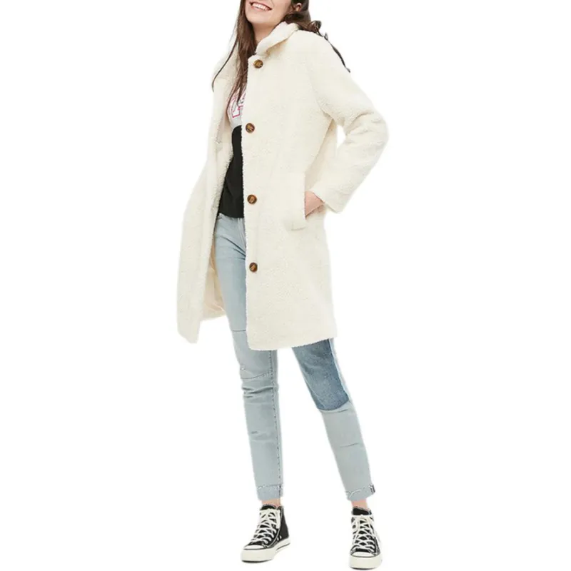 GAP Velvet feel Coat Women's Ecru-2