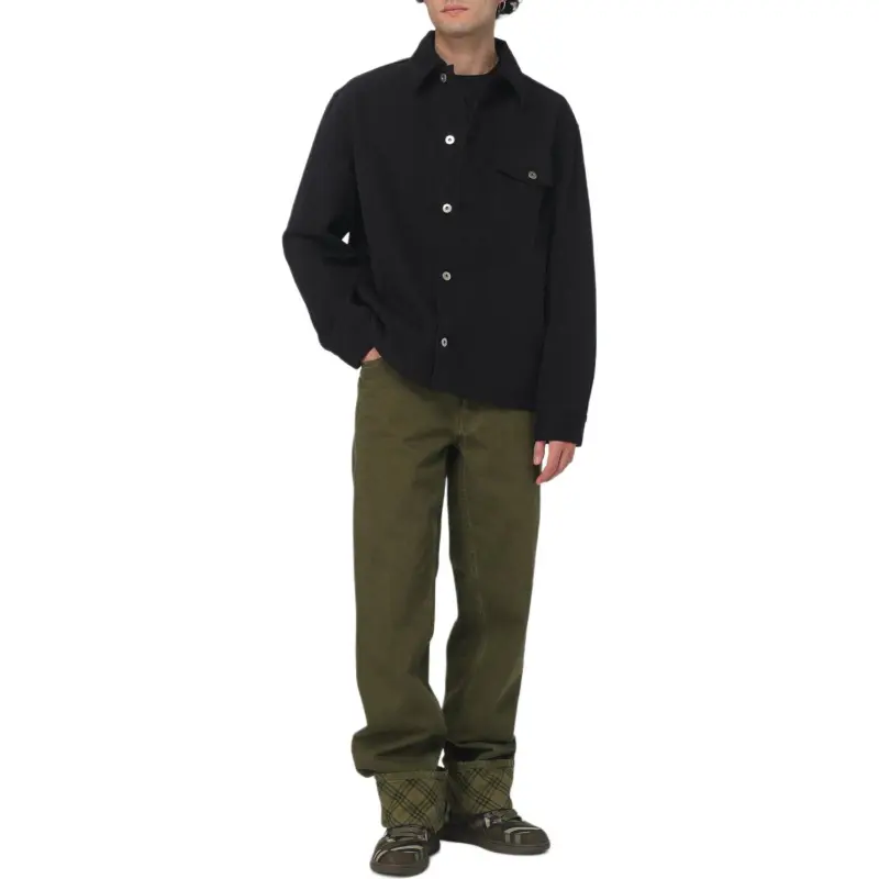 Burberry Tapered Leg Turn Up Hem Jeans-1