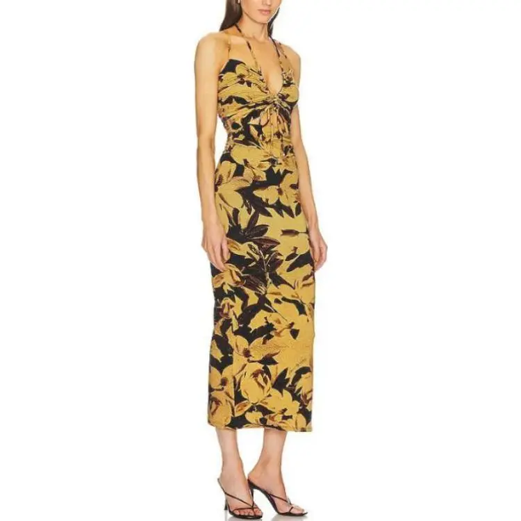 ALLSAINTS Slip Dresses Women's Yellow-2