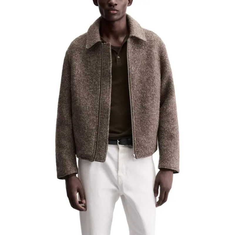 ZARA Jackets Coats Men's Brown/Dark Taupe-2