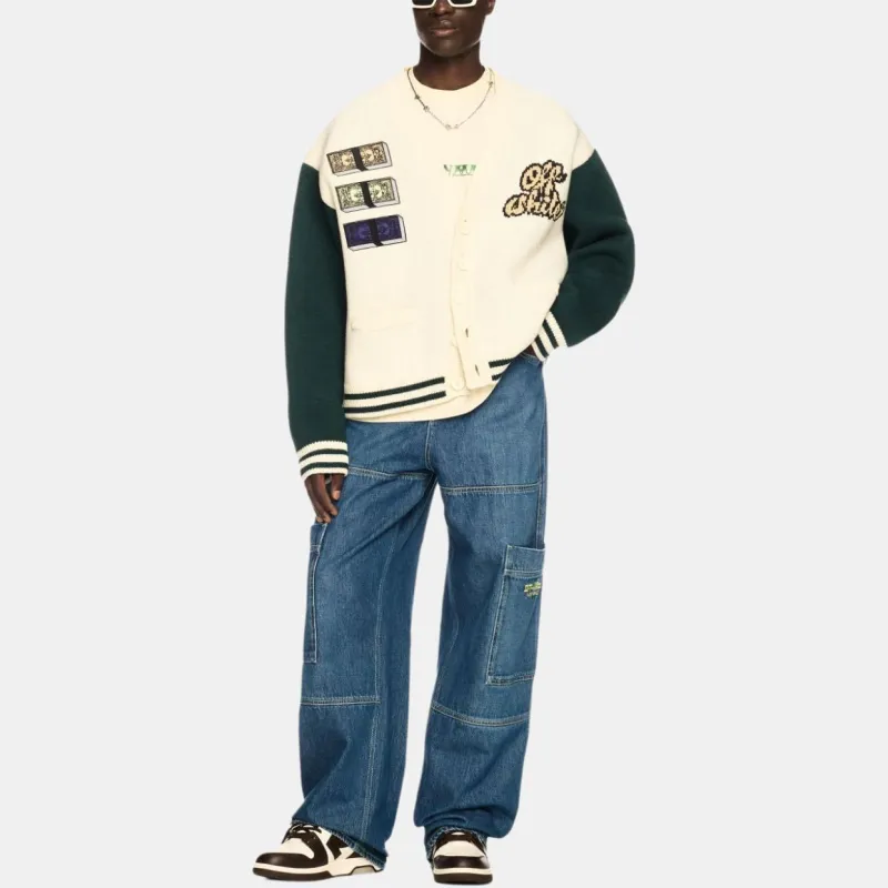 OFF WHITE Crystal Cash Varsity Cardigan-1