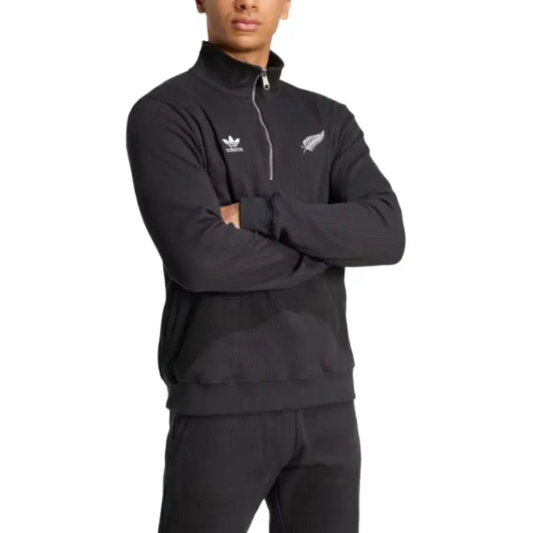 Adidas Free Shipping With AdiClub S Essentials Half Zip Waffle Sweatshirt-2