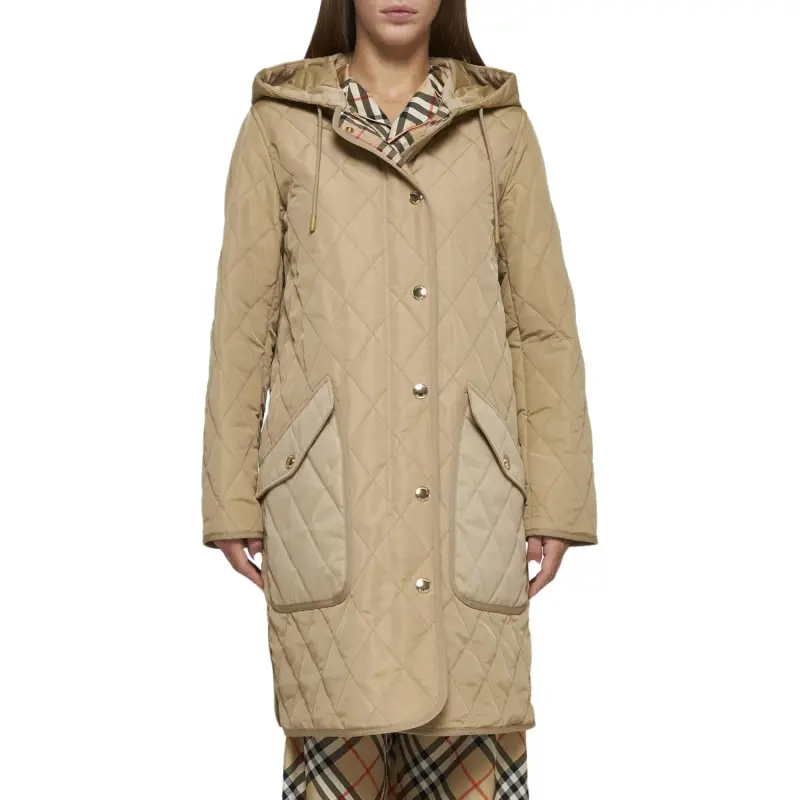 Burberry Quilted Hooded Drawstring Coat-2