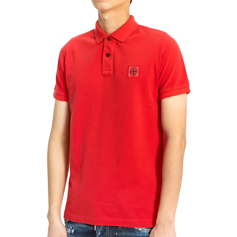 STONE ISLAND Polo Shirt Men's Red-3