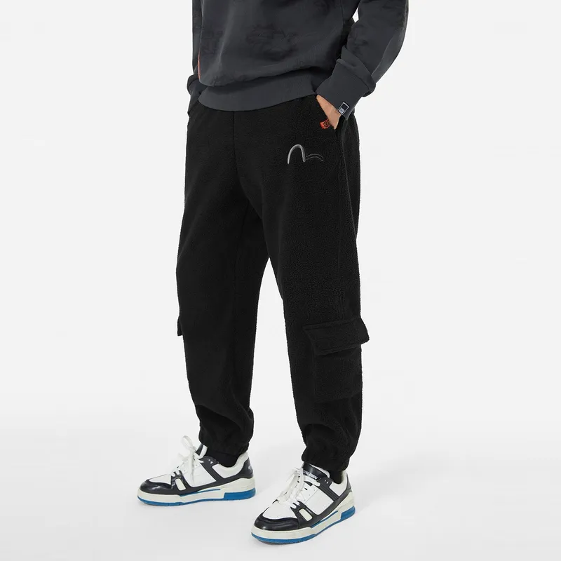 EVISU 2024 Fall And Winter Casual Pants Men Black-2