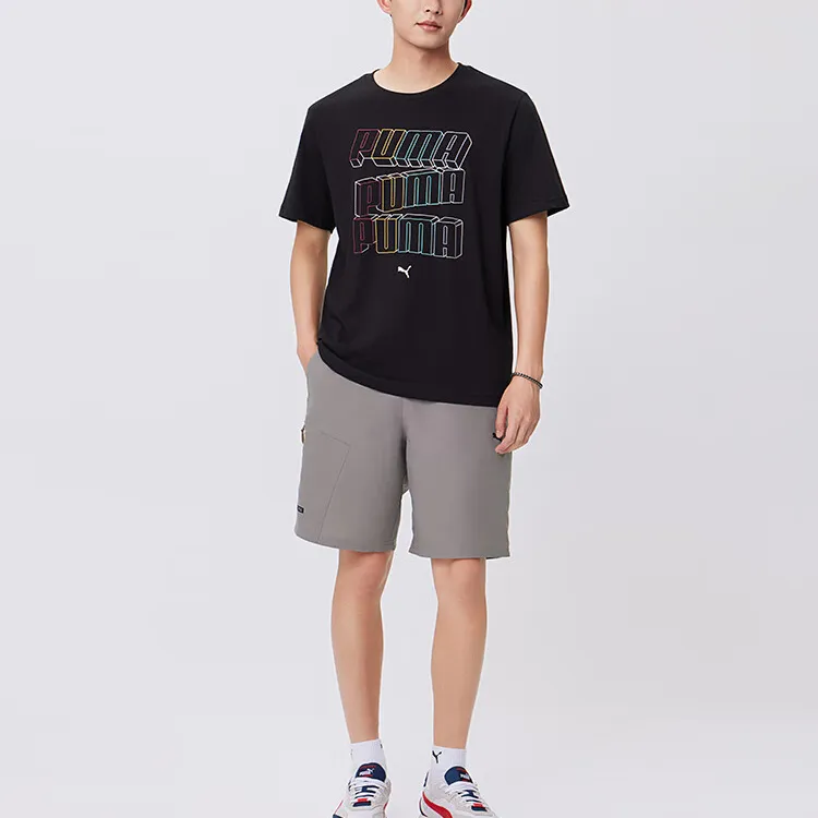 PUMA Camiseta Con Logotipo De Ess Apilado Para Hombre-3