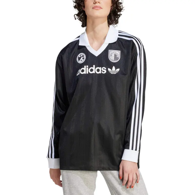 Adidas Originals Drop Shoulder Sleeve T Shirt Women's Black-3