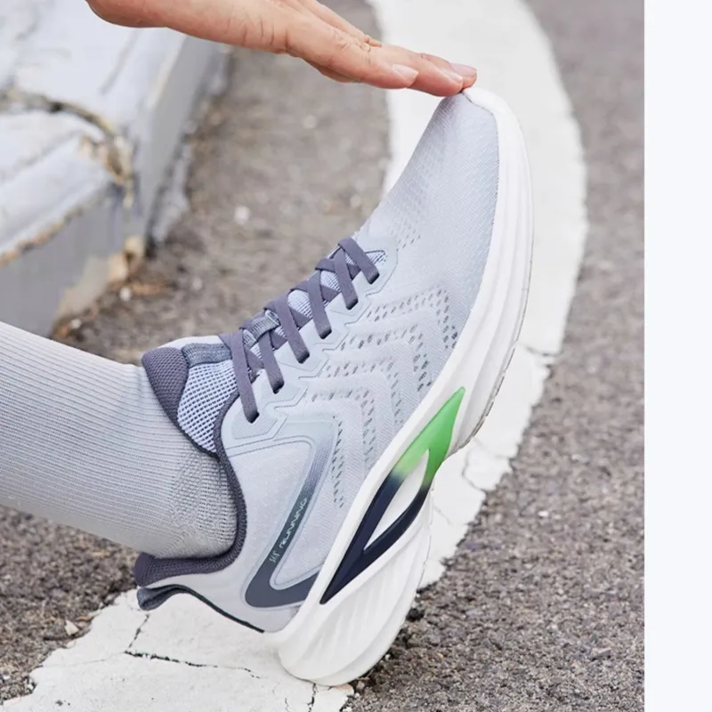 361° Cushioned Wear Resistant Support Low Top Running Shoes Men's Gray-4
