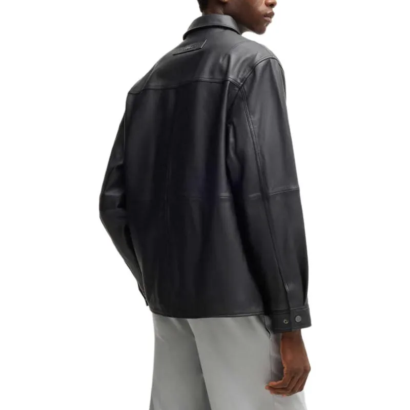 HUGO BOSS Zip up Leather Jacket-3