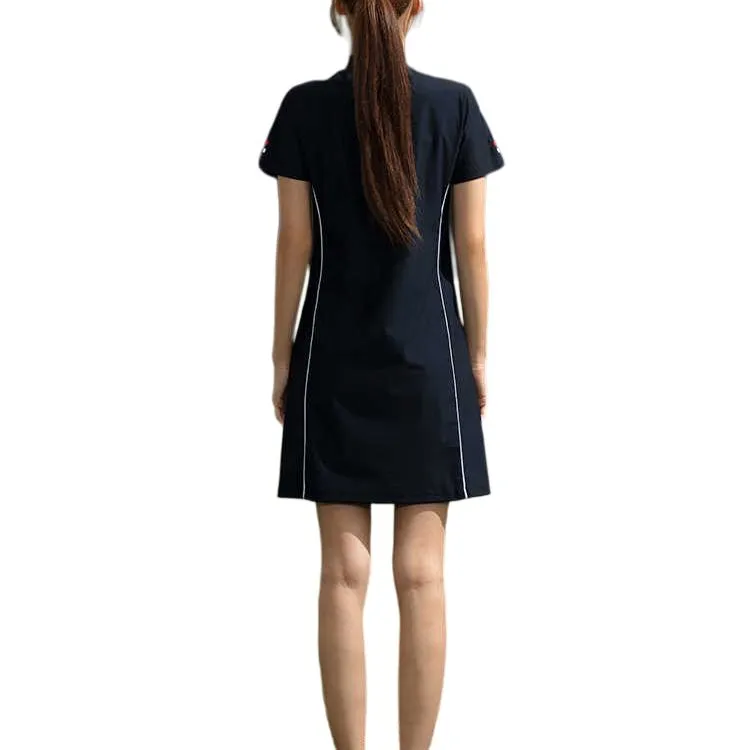 RAPIDO Short Sleeved Dresses Women's Navy Blue-4