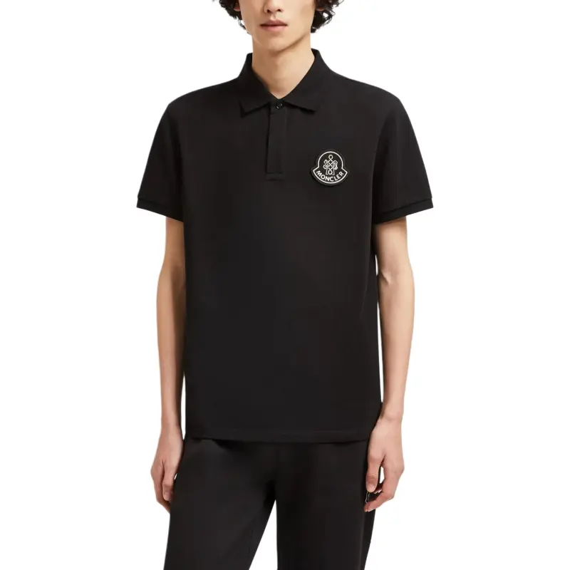 Moncler Year Of The Snake Patch Cotton Piquet Polo Shirt-1