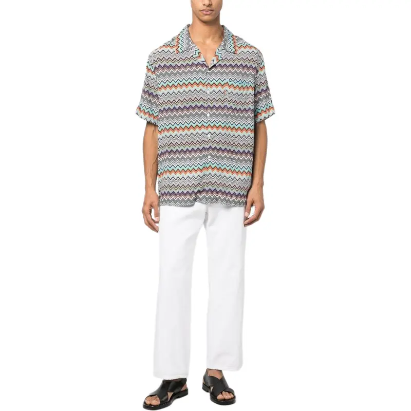 MISSONI Missonu Zigzag Buttoned Polo Shirt-1