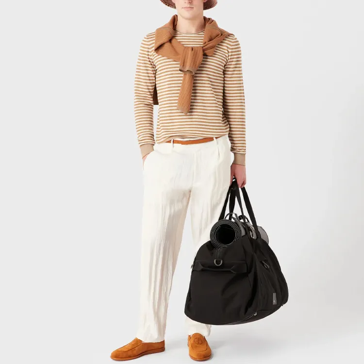 GIORGIO ARMANI Striped Crew neck Jumper-1