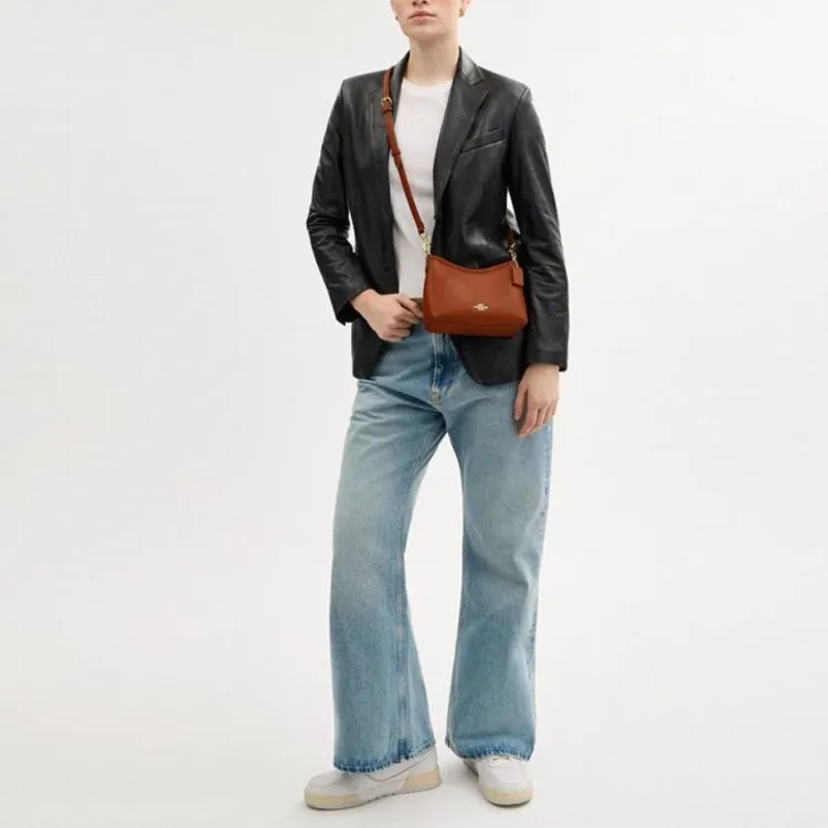 COACH LAUREL Smooth Grain Leather Crossbody Bag, Shoulder Bag Trumpets Women's Brown-5