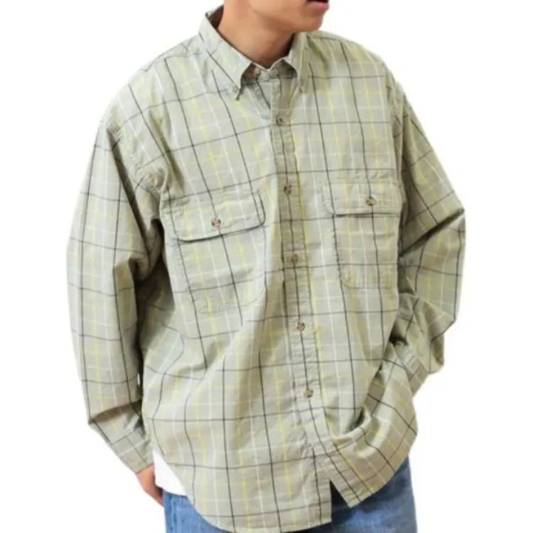 Beams Shirts Men Lime-4