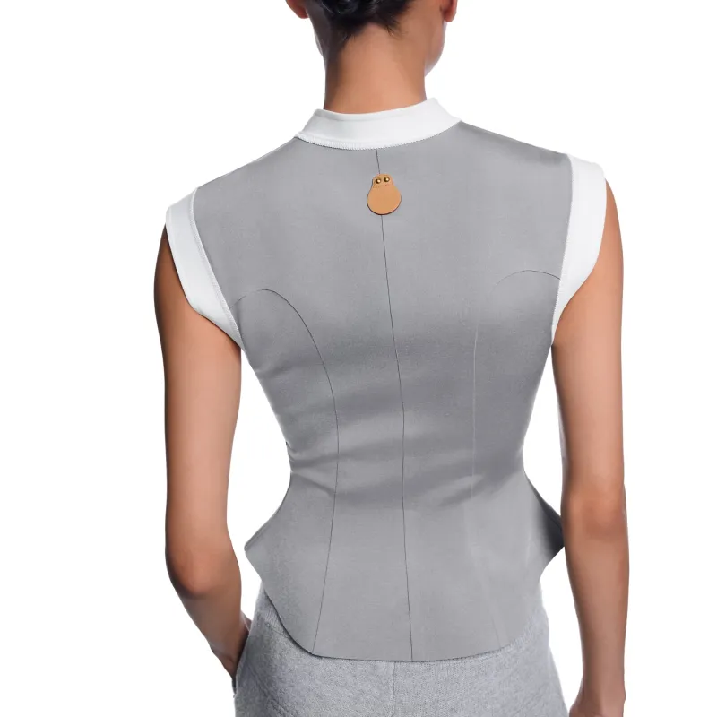 LOUIS VUITTON Technical Jersey Color Block Peplum Top-2