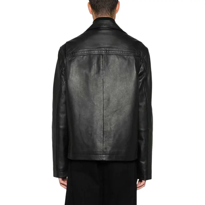 VERSACE JEANS COUTURE Leather Jacket Men's Black-2