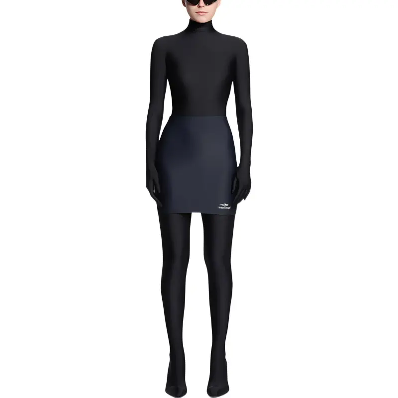 Balenciaga Tracksuit Stretch Skirt 'Black'-2