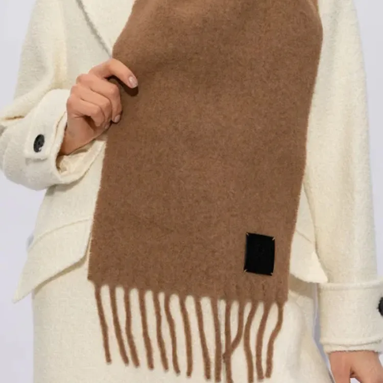 TOTEME Polyamide Knit Scarves Women's Brown-1