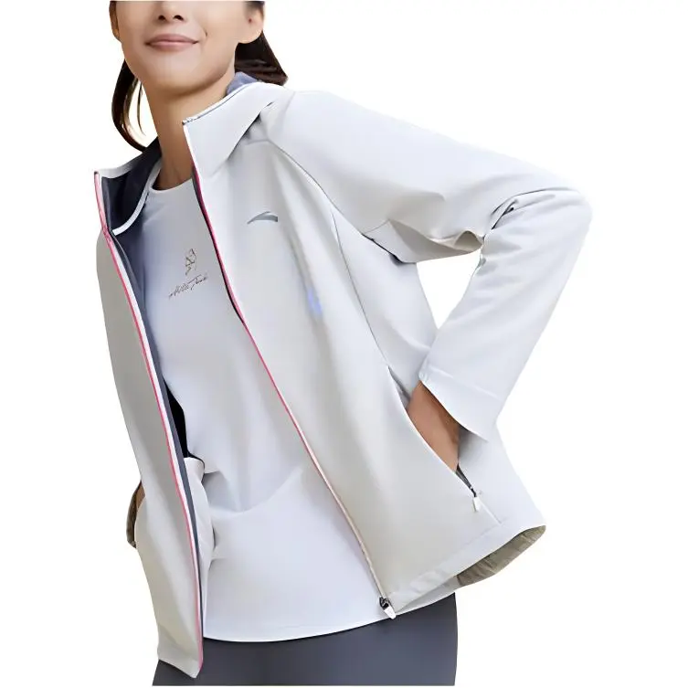 ANTA Running Collection Jackets Women's Mud Gray-3