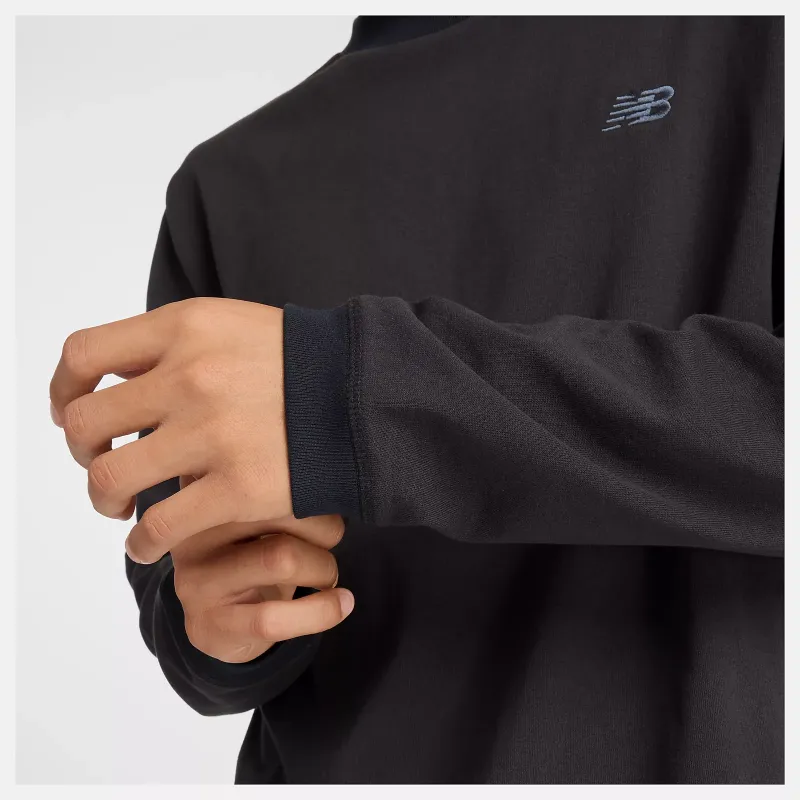 New Balance Athletics Cotton Long Sleeve T Shirt Men's Black-3