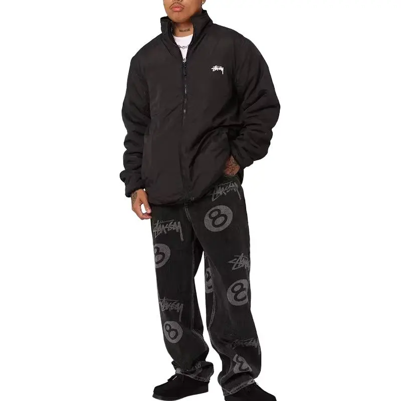 Stussy Velvet feel Coat Men's Black-1