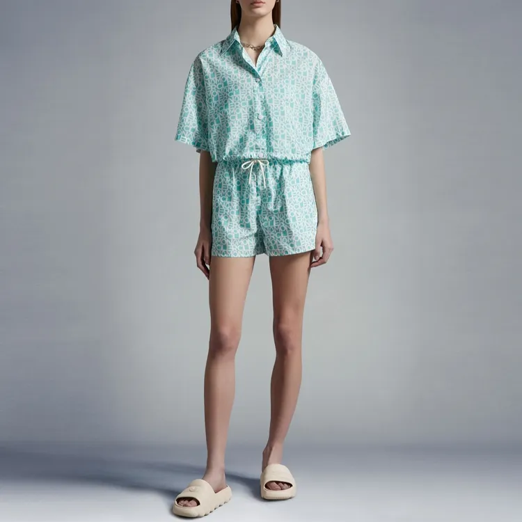 Moncler Logo print Drawstring Shorts-1