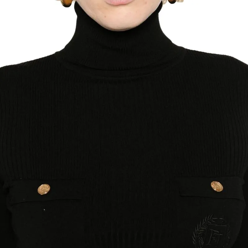 Elisabetta Franchi Embroidered logo Mini Dress-4