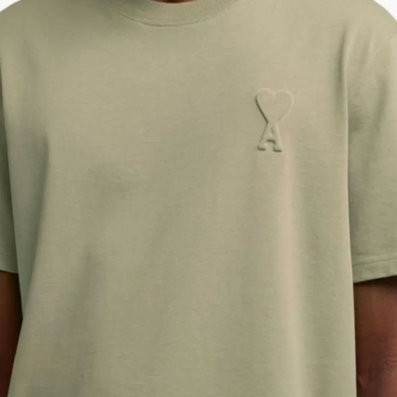AMIPARIS Logo embossed Cotton T shirt-4