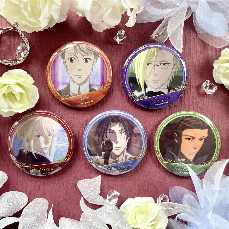 MOUXUYY Moriarty Anime Badge Albert Louis Sherlock Badges-1