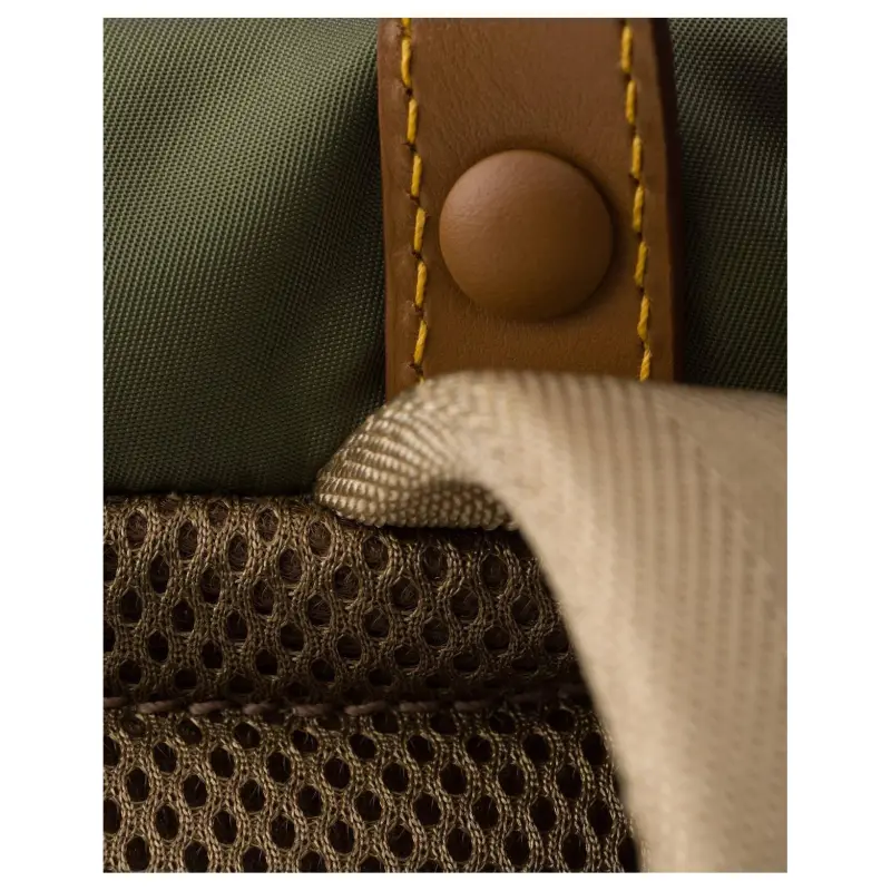 PRADA Recycled Nylon Backpack Men's Army Green & Caramel-4