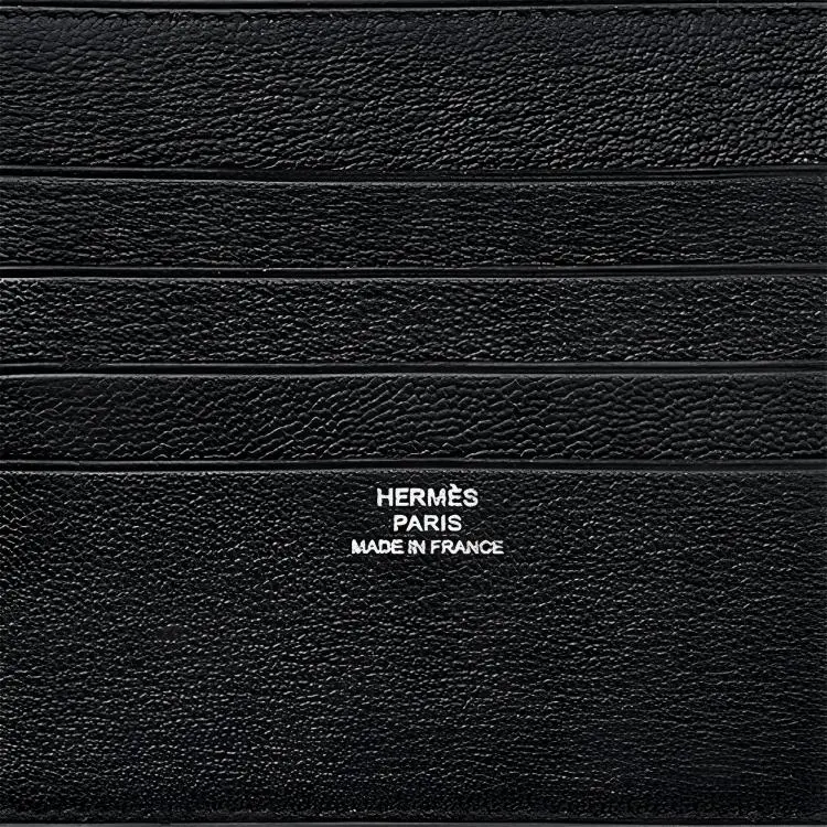 HERMES MC² Euclide Evergrain Calfskin Wallet Men's Peacock Green/Dike Lake Blue/Black-2