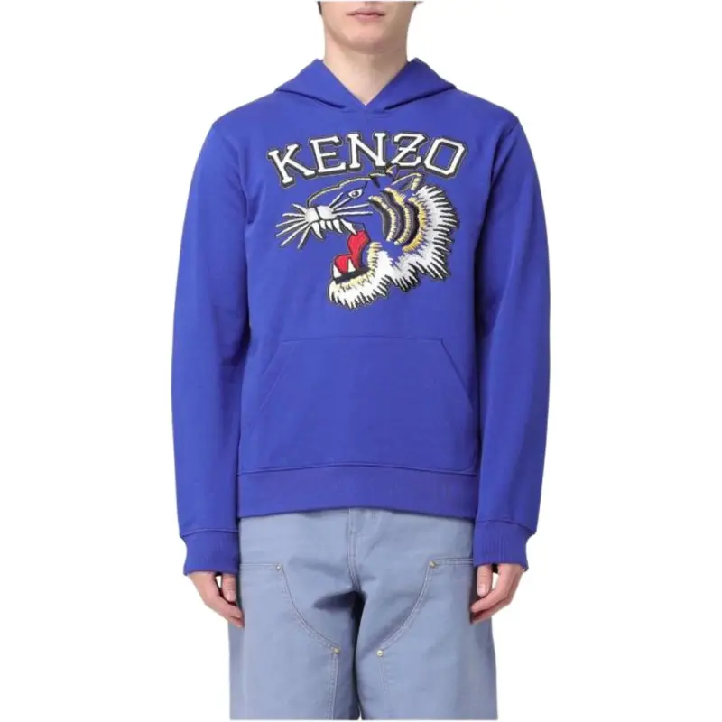 KENZO Tiger Embroidered Kangaroo Pocketed Hoodie-1