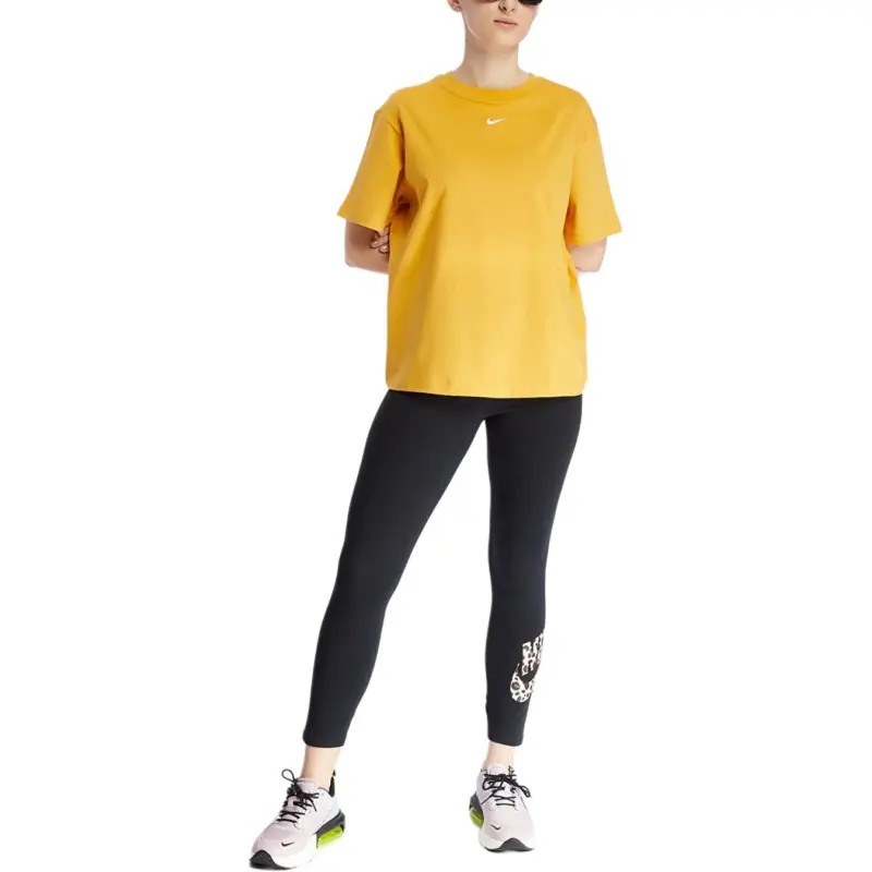 Nike Drop Shoulder Sleeve T-Shirt Women's Dopamine Dressing Egg Yellow-2