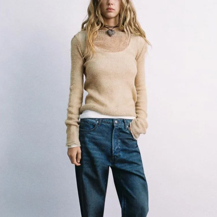 ZARA Sweaters Women's Beige-2