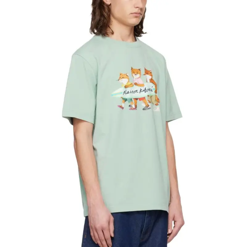 Maison Kitsune Surfing Foxes Comfort T Shirt-3